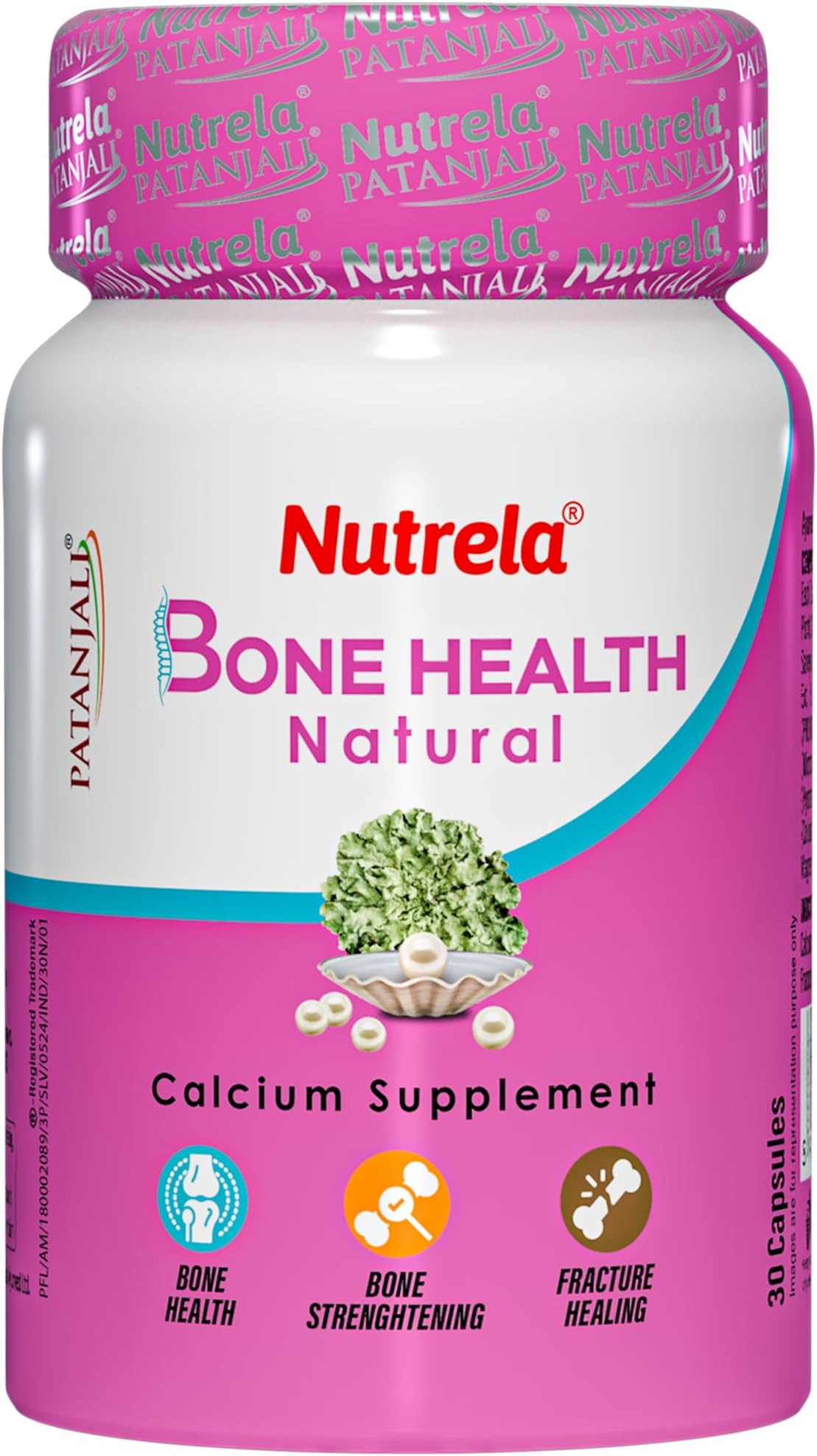Bone Health Natural Calcium Supplement for Men & Women | Supports Bone Density, Joint Health, and Muscle Strength - 30 Capsules