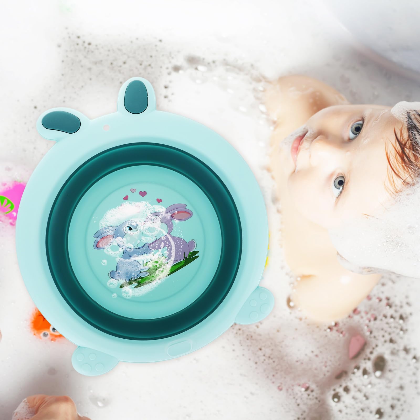 PRETYZOOM Zusammenklappbares Baby Waschbecken Tragbares Fußwaschbecken Kompaktes Babybecken Für Babypflege Und Reisen 13.39X12.20X3.94 Zoll
