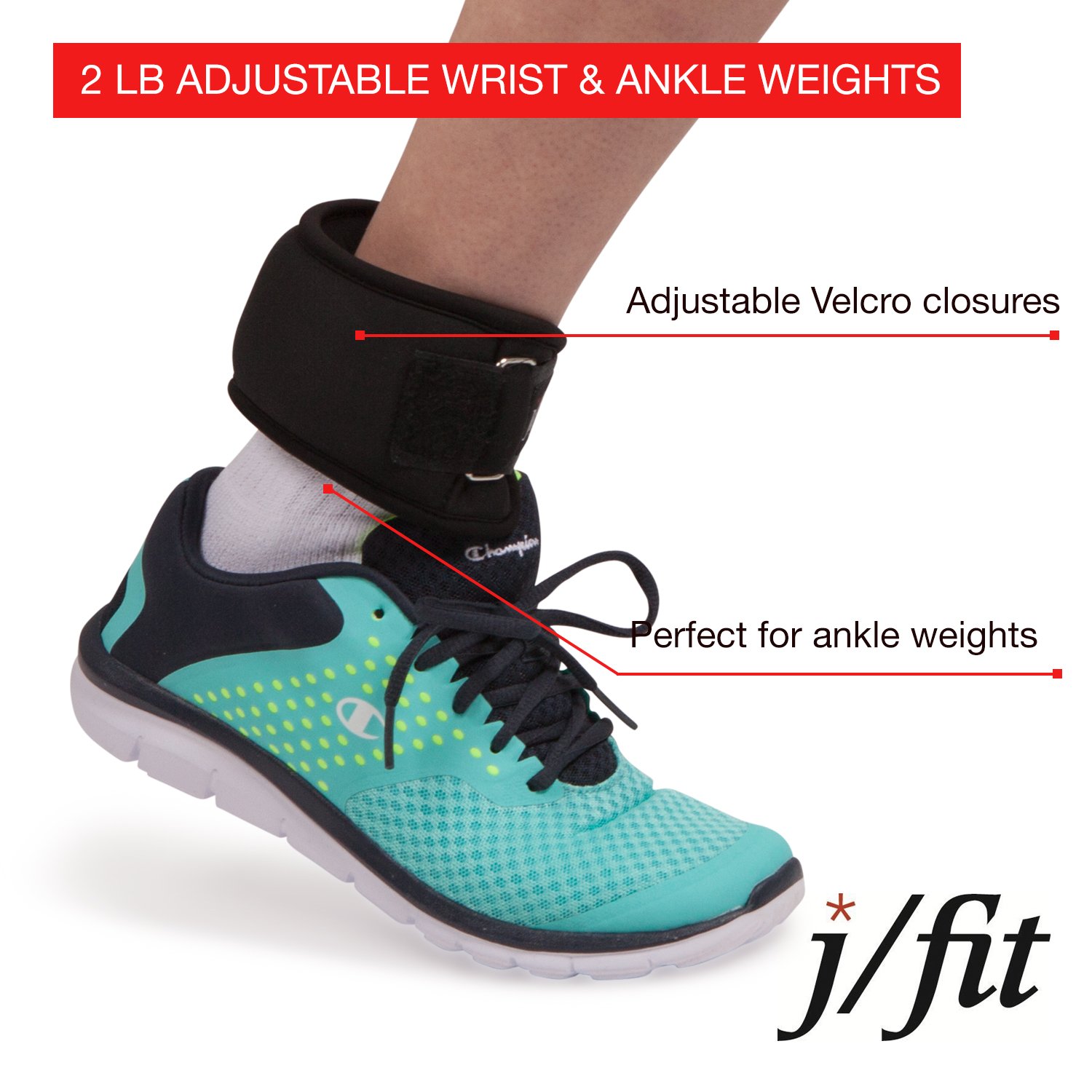 JFIT j/fit Verstellbare Handgelenk- und Knöchelgewichte