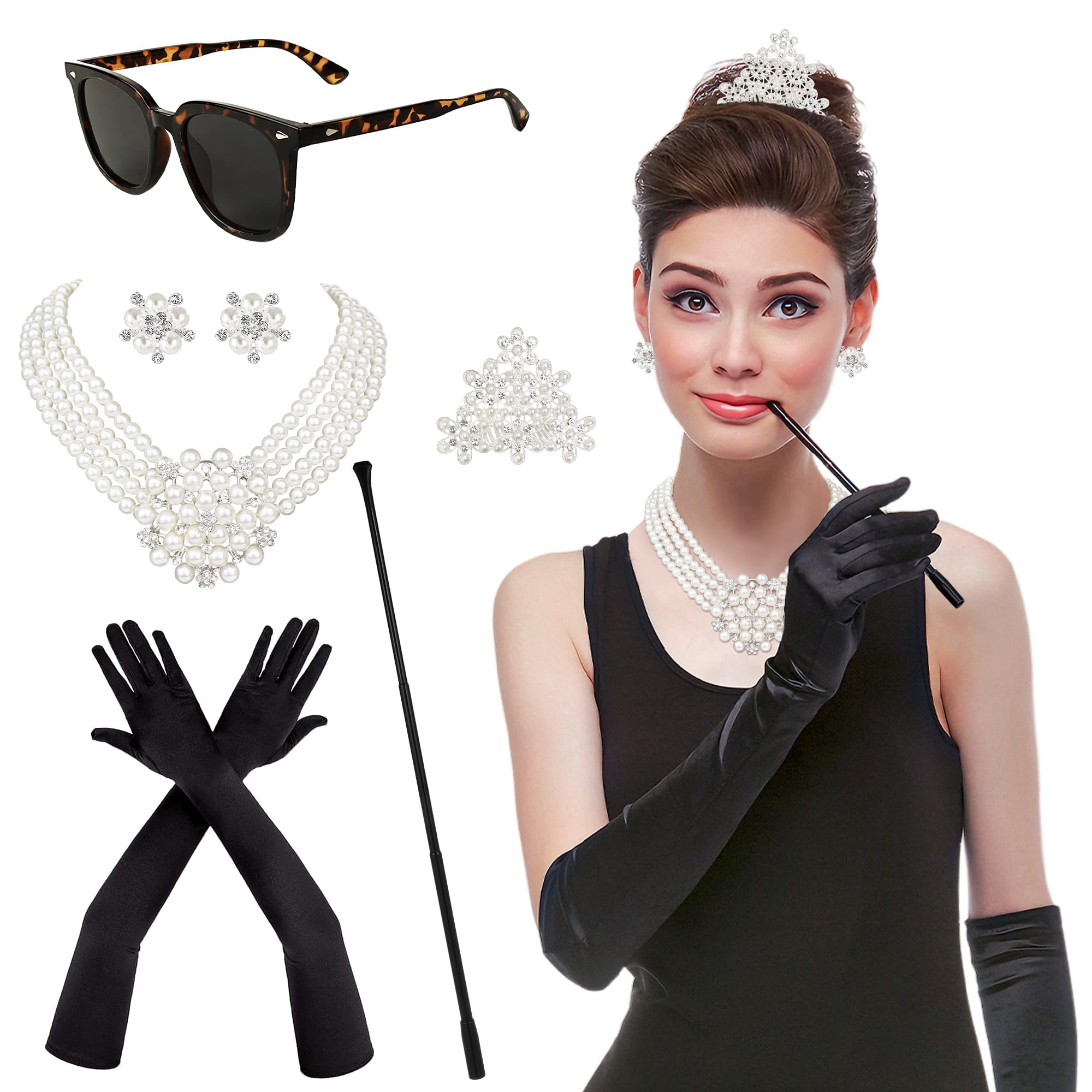 Horolam 6PCS Holly Golightly Accessories
