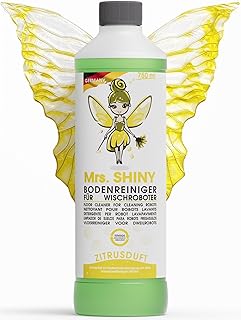 Mrs. SHINY - Détergent pour produit aspirateur laveur avec parfum d'agrumes - produit nettoyant aspirateur laveur - nettoyant pour sol pour robot de nettoyage - pour tous les aspirateurs - 750 ml