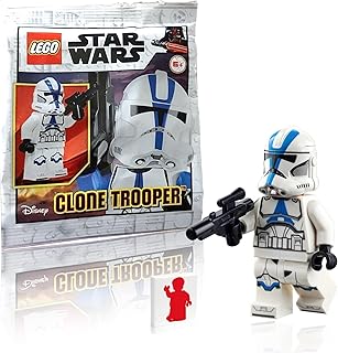 LEGO Star Wars The Clone Wars Minifigure - 501st Legion Clone Trooper with Blaster (75280) with Minifigureland Tile
