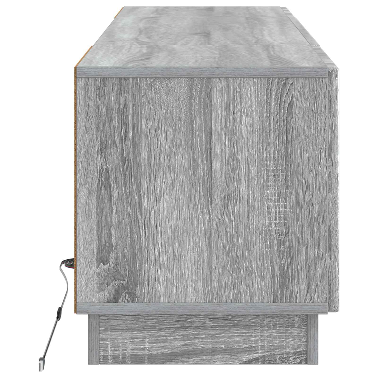 Mueble TV LED Gris Madera Ingeniería