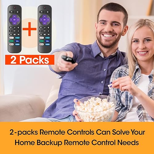 Miniatura 7 de Paquete de 2 controles remotos de repuesto solo para Roku TV, compatible con TCL Roku/Hisense Roku/Onn Roku Series Smart TV (no para Roku Stick, Box