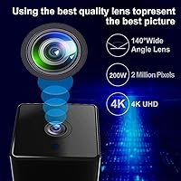 Vista 3 de Cámara WiFi inalámbrica 4K, batería de 1800 mAh, 4K para interiores, WiFi inalámbrica, cámara de seguridad para el hogar, cámaras de vigilancia