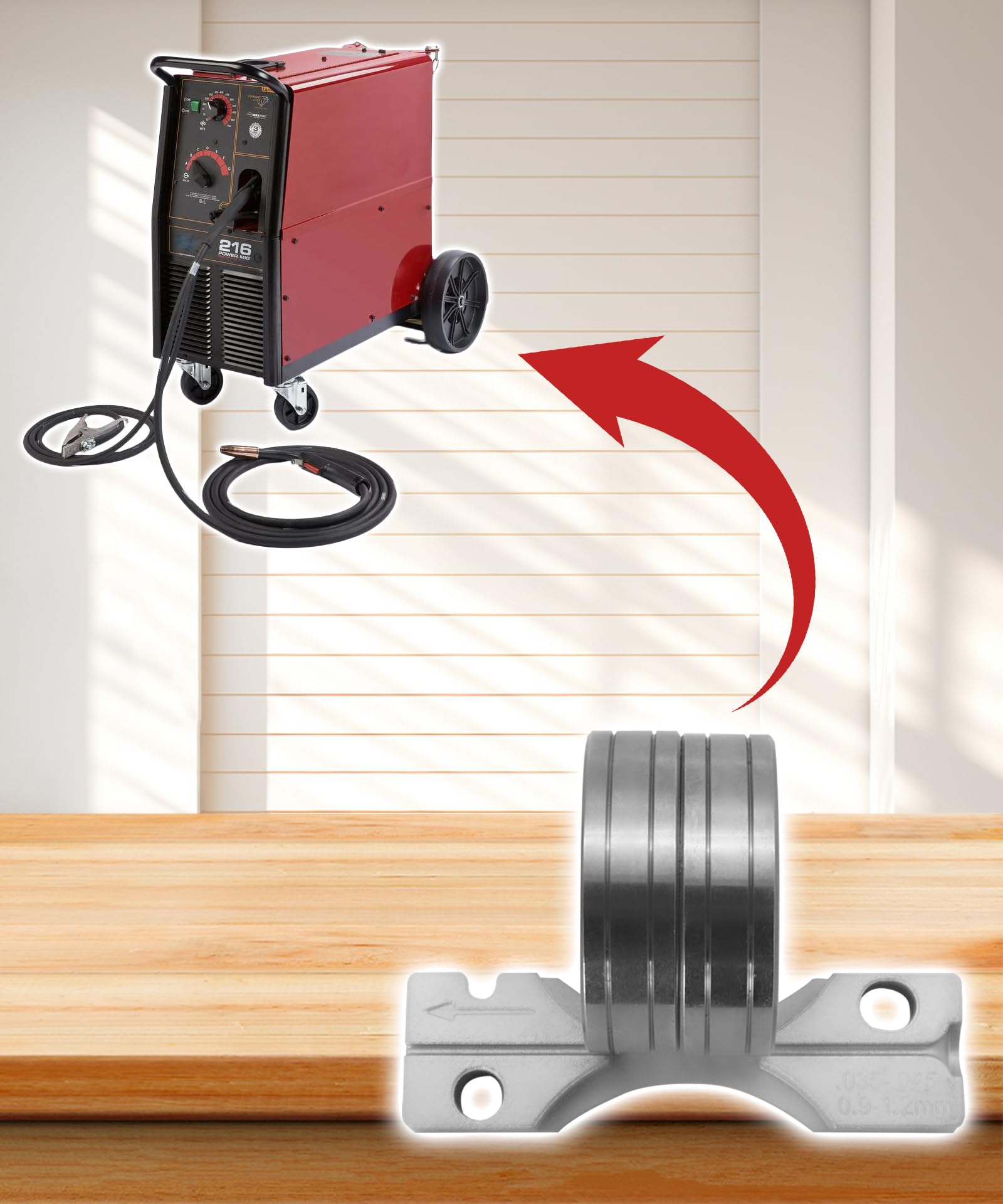 Drive Roll Kit .035" Solid Wire Compatible With Lincoln Power MIG 216 255xt 350mp Ln 15 Power Feed 25m Lf 72 Ln 25 Pro Ln 25 Pro Dual Power V Groove 035 Kp1 - View #9