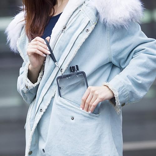 Miniatura 6 de MoChic - Botella de agua plana portátil de viaje A5, botella de agua de 13 onzas, cabe en cualquier bolsa