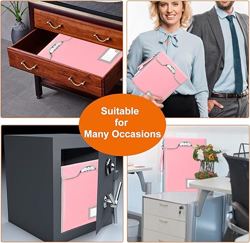 Miniatura 7 de Bolsa de dinero ignífuga con cerradura (5200), bolsa organizadora de documentos importante de 15 x 11 pulgadas, bolsa de dinero de viaje para