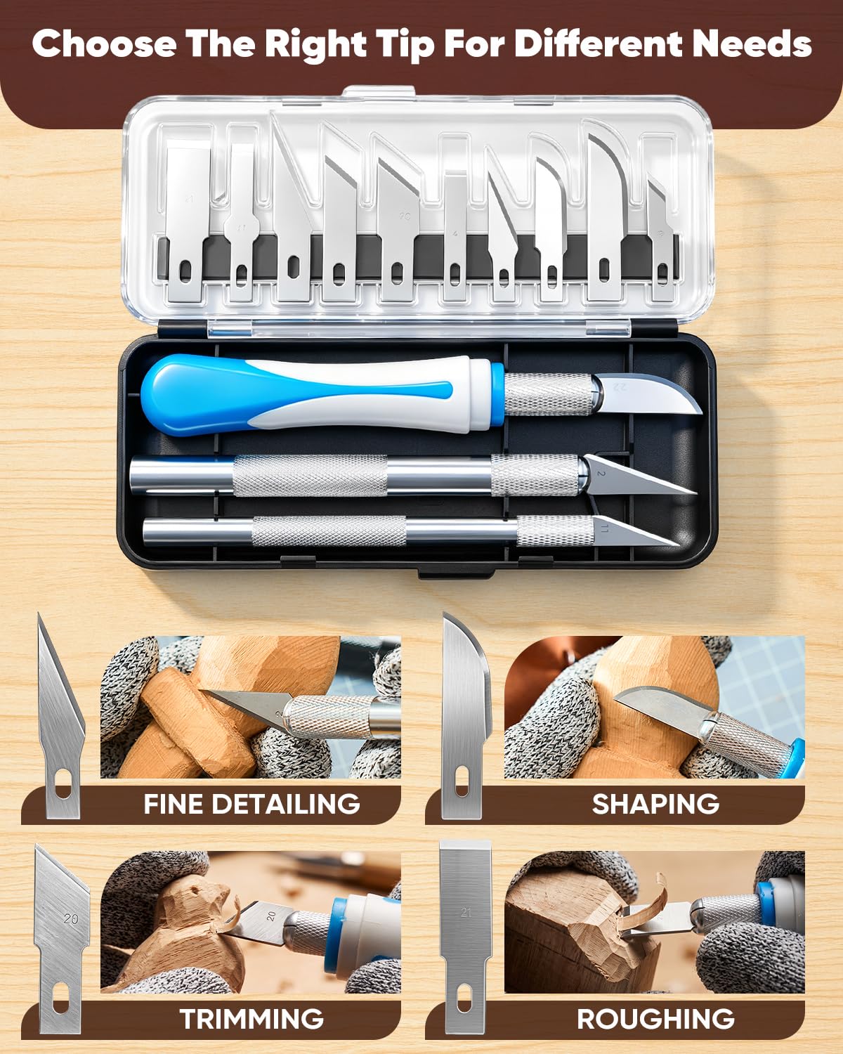 SakerNeo Wood Carving Kit - 35 Tools -3 SakerNeo Wood Carving Kit - 35 Tools -3