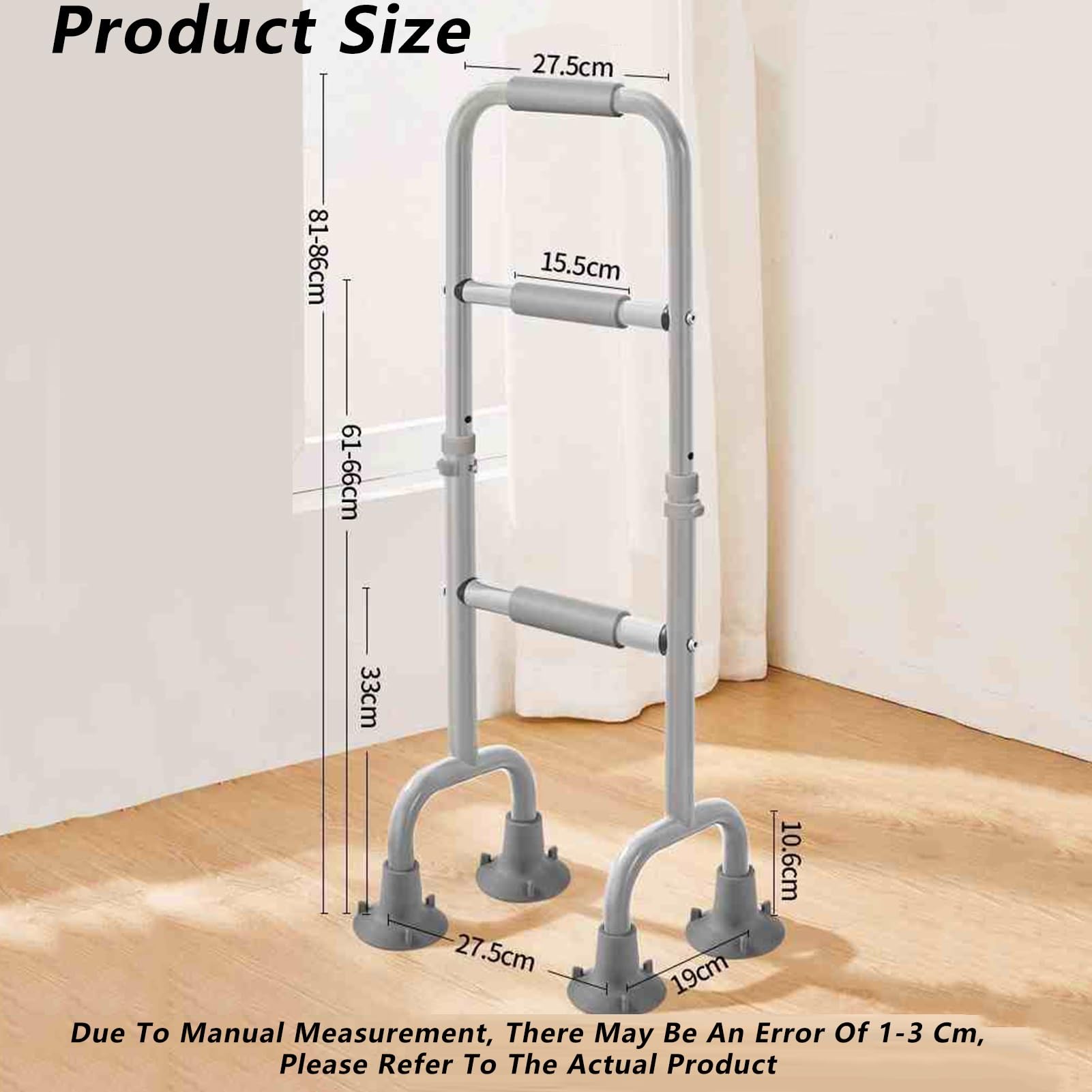 Barra De Apoyo De Seguridad for Baño, Barra De Apoyo for Baño, Barra De Apoyo for Cabecera Con Patas De Apoyo, Adecuada for Otras Personas De Confianza