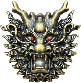 Belt Buckle for Men Vintage Engraved Dragon Head Waist Belt Buckle for Pants Ethnic Buckle Waistband Accessories.1