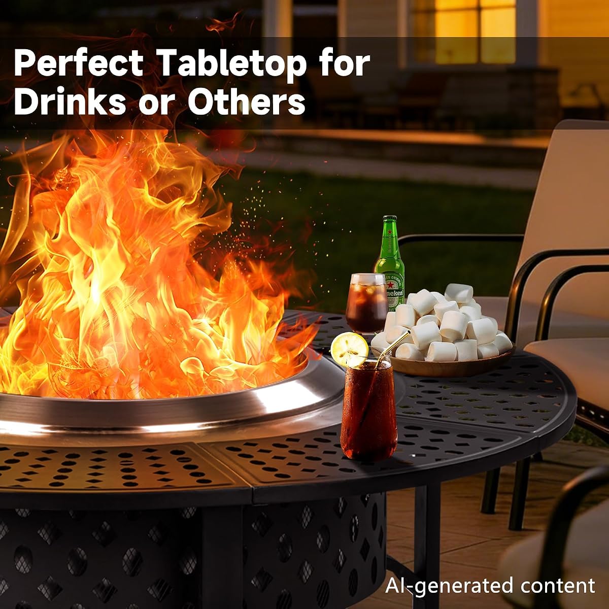 Berber Bone Fire Pit – Handcrafted Clay & Recycled Steel Tabletop Grill (Gluten-Free Household Safe, No Chemical Linings) view 4