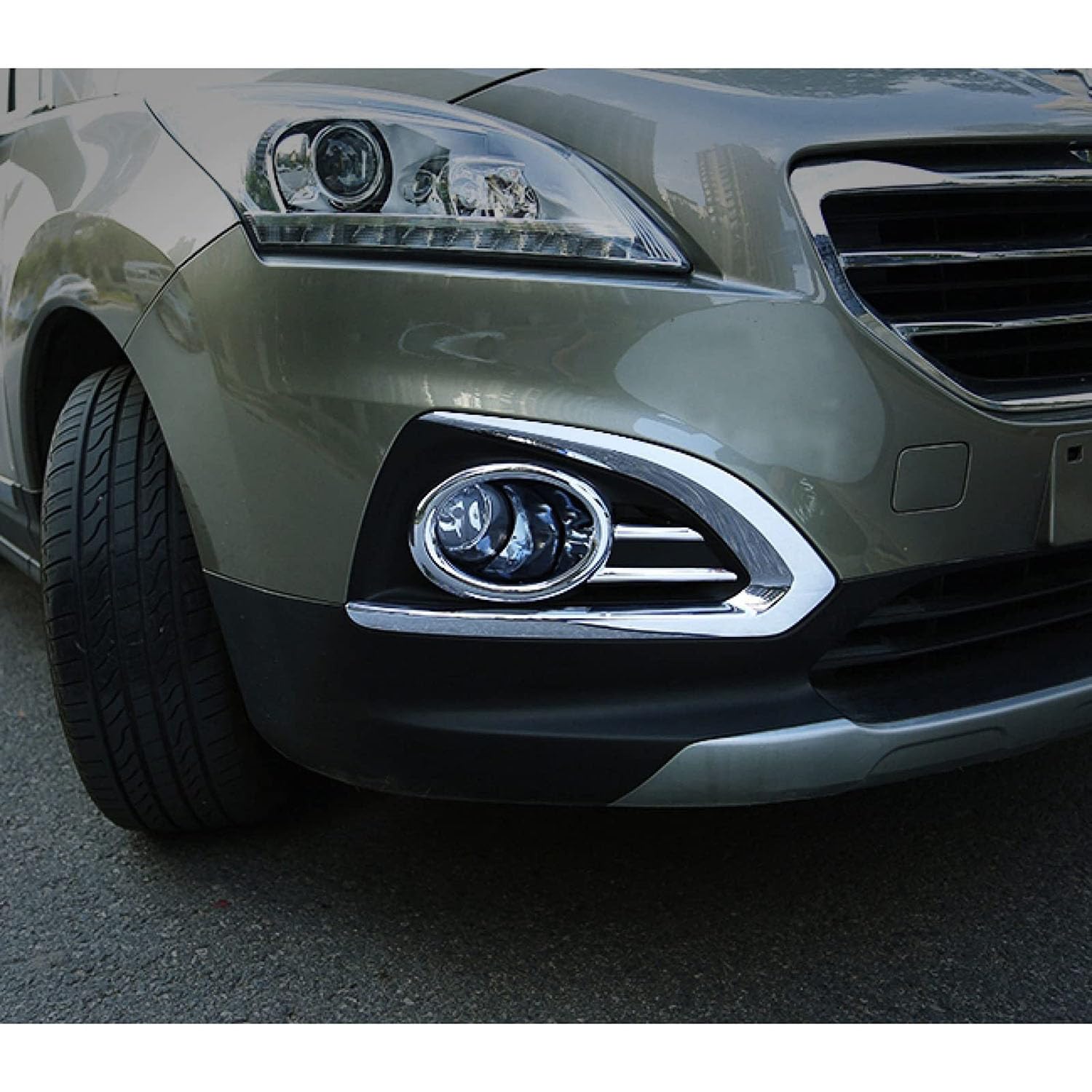 Cromada Tira Decoración de Coche para Peugeot 3008 2013-2015,Adhesivo Decorativo Protector Exterior de Coche antiarañazos.