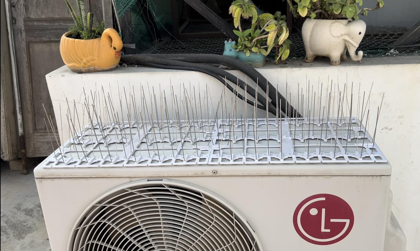 Pigeon Spikes Steel AC Kit. Anti Bird Spikes for Split AC, Pigeon Control, Stainless Steel Bird Spikes .1 kit Includes 2 Pcs of Base Plate and 86 Stainless Steel V Shape Spikes (Suitable for 1 AC) (B0CQD4PL4R) Amazon Price History, Amazon Price Tracker