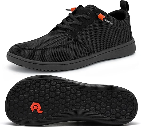 Barefoot Wide Toe Box Shoes for Women - Minimalist Barefoot Shoes with | Zero Drop Sole | Extra Wide Slip on Walking Shoes for Women 10 Wide Wt02 | Black