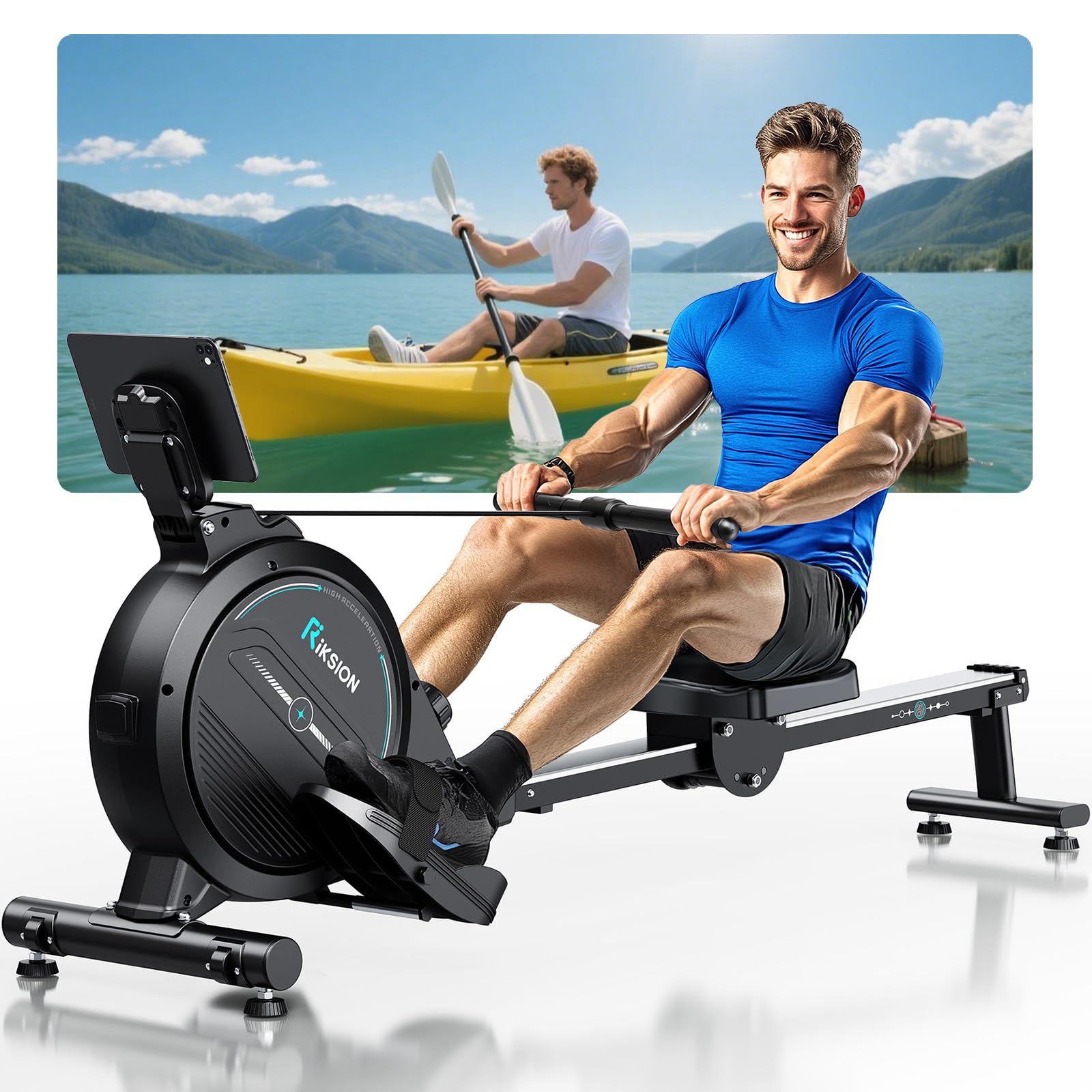 [2026 Neu] Rudergerät für Zuhause mit Magnet-Fitnesstrainer