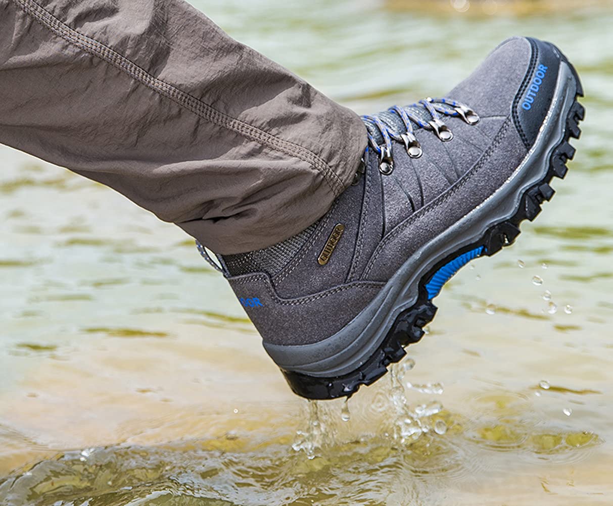 Scarpe da Trekking Uomo Impermeabile Scarponi da Escursionismo Scarpe da Montagna Stivali Caviglia Invernali All'aperto Sportive Sneakers