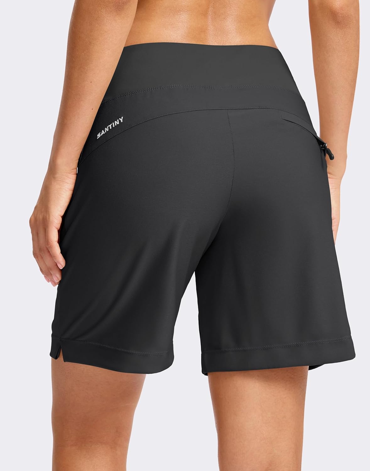 SANTINY Women's 5''/ 7''Hiking Shorts with 3 Zipper Pockets Lightweight Quick Dry Golf Shorts for Women Athletic Walking - Image 2