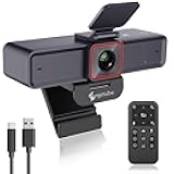 Angetube 4K AI Webcam: AI-Tracking Web Camera Dual AI Noise-Cancelling Microphones - HDR-Enabled, USB 3.0, Remote Control, Sony_Sensor, Adjutable Field of View, Work with Teams, Zoom, Webex