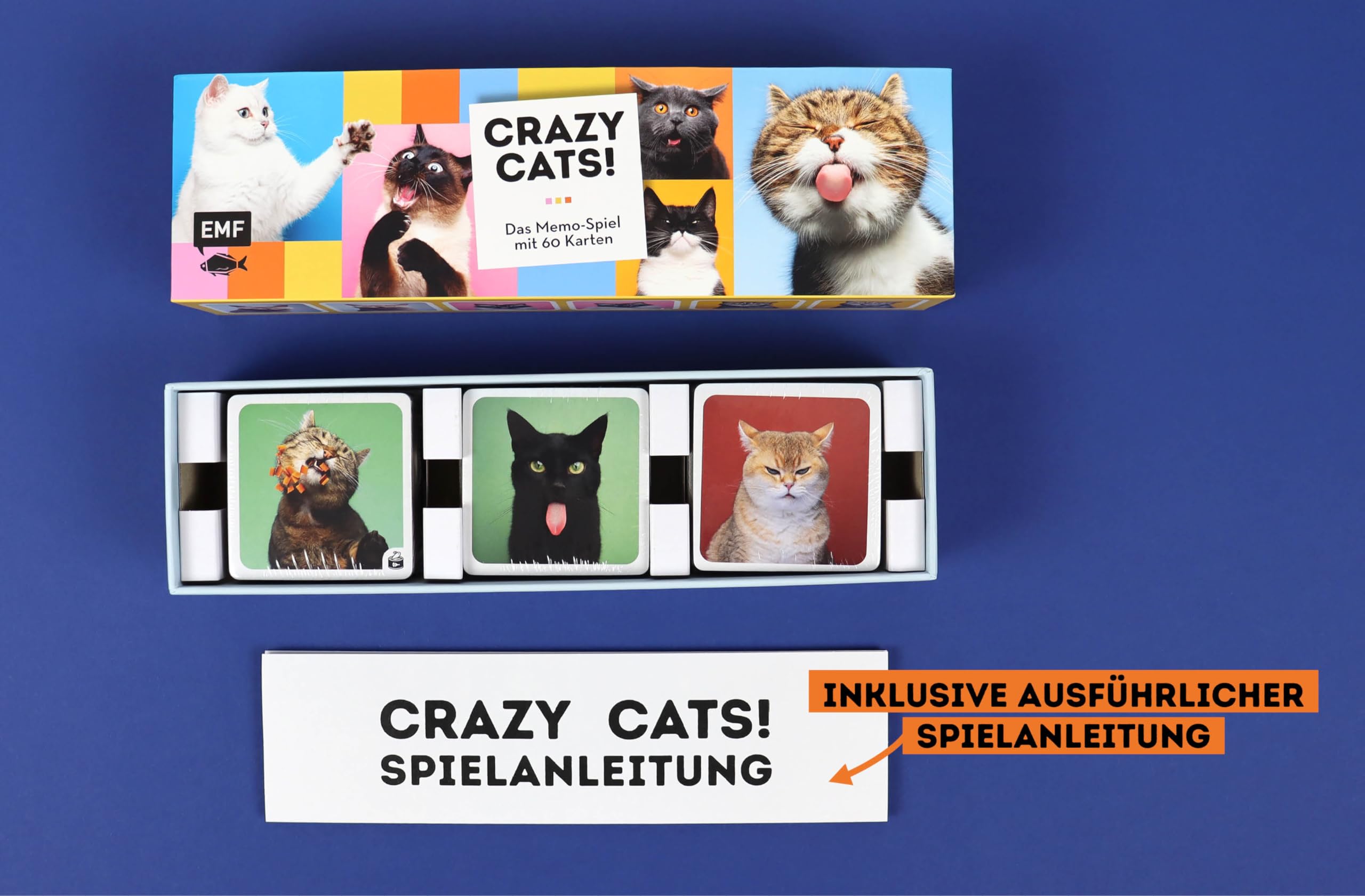 Memo-Spiel: Crazy cats!: Mit 60 lustigen Katzen-Motiven von süß bis grumpy für Katzenfans von 6-99 Jahren