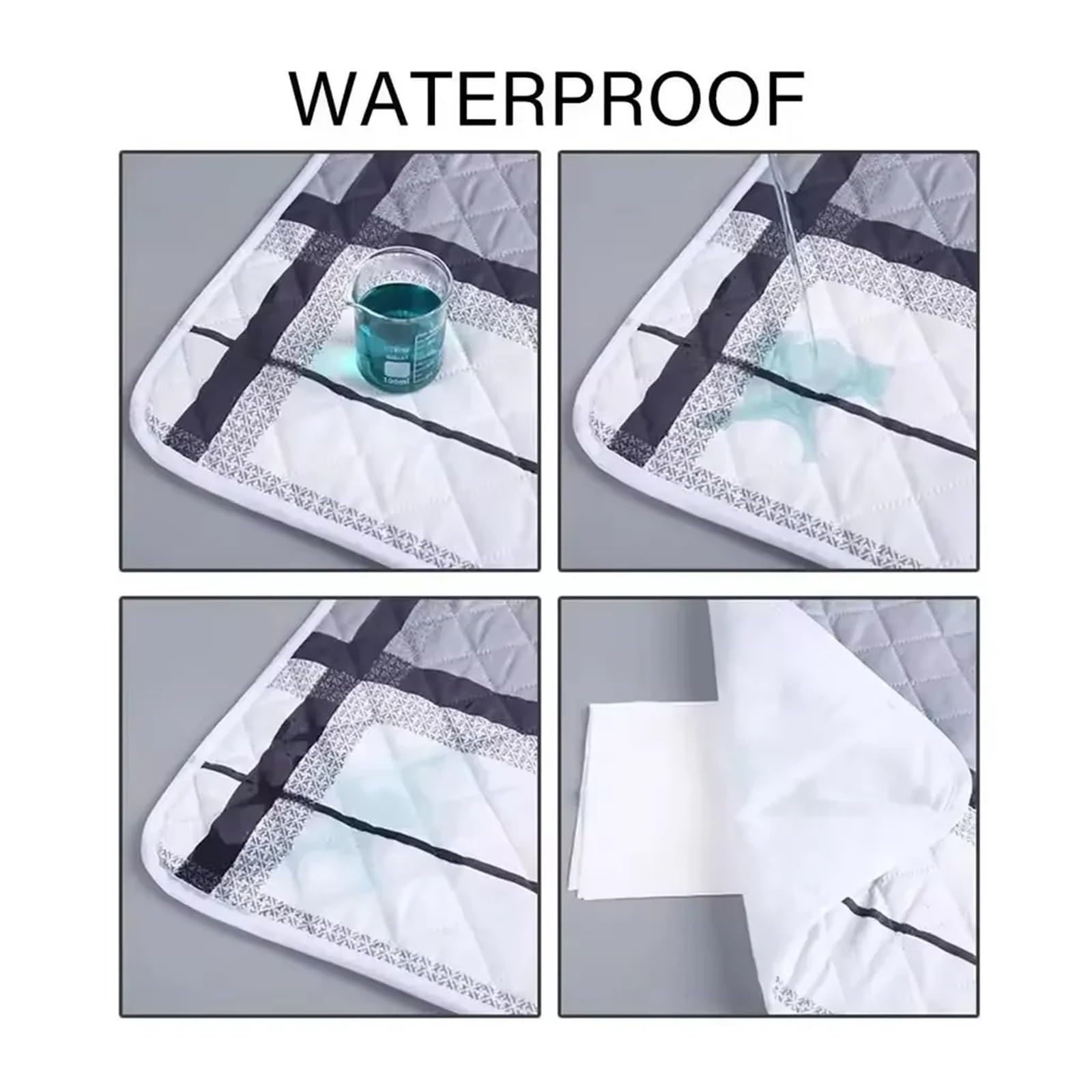 2 Piezas de colchón Impermeable y Lavable, Protector de orina con Dibujos Animados, pañal, Ropa de Cama, Almohadillas de orina de Tela Transpirables para Adultos NiñOs(Color3,120cmx150cm)