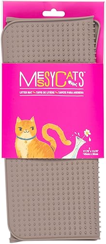 Miniatura 10 de Messy Cats Alfombrilla de arena de silicona con picos graduados suaves, 18 x 14 pulgadas, sandía