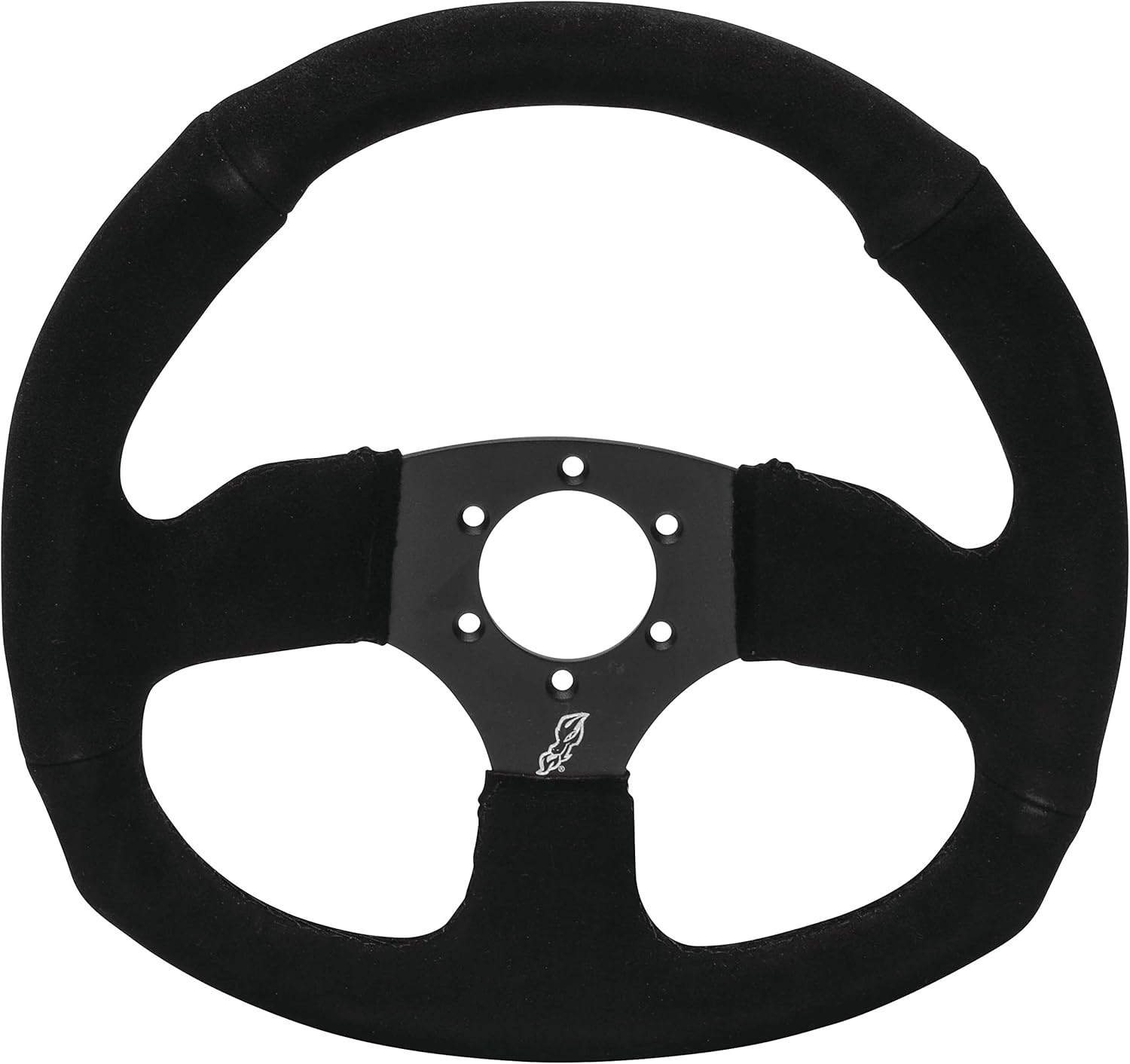 Dragonfire Racing 04-0303 D-Shaped Steering Wheel (6-Bolt) - Steel - Black