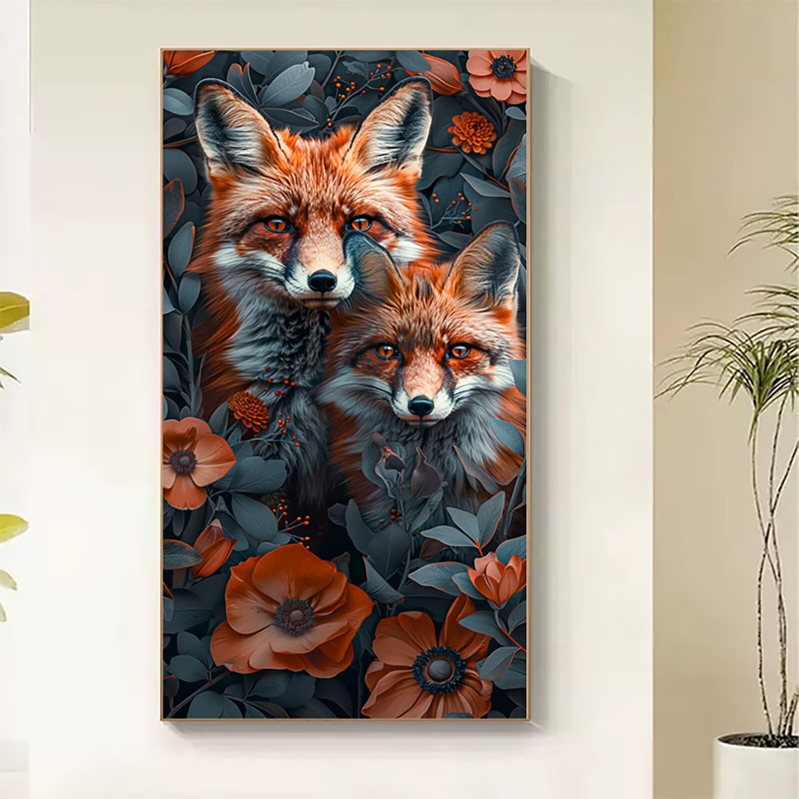 Dipingere con i Numeri Adulti Animale, Dipingere con i Numeri Pianta, Fai da te Paint by Numbers per Principianti, Hobby Creativi Adulti, Painting by Numbers per Decorazioni Casa 80x160cm W-9173