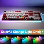 UCINNOVATE Dream Color Acrylic Computer Keyboard Stand, LED Backlit Keyboard Stand Tray, Gaming Keyboard USB Interface Titled Keyboard Stand for Easy Ergonomic Typing and Working Office Desk, Home