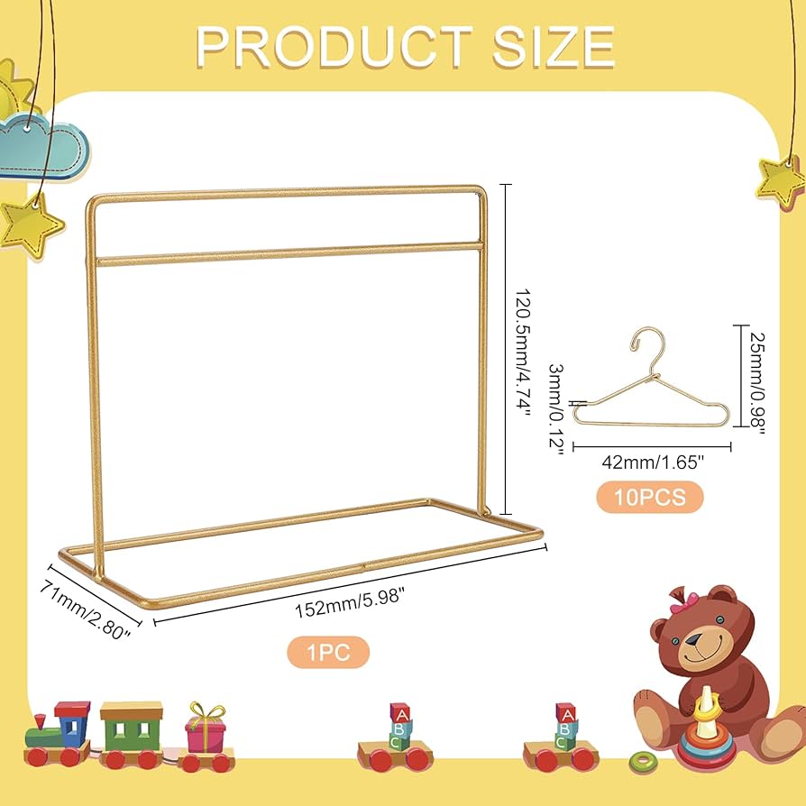 Amazon | SUPERFINDINGS 人形用ハンガーラック 可愛い おもちゃ