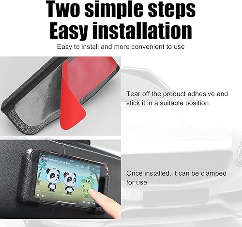 Miniatura 4 de Sodcay 2 soportes de teléfono móvil para automóvil, soporte multifuncional para tablero de instrumentos, soporte para teléfono de automóvil