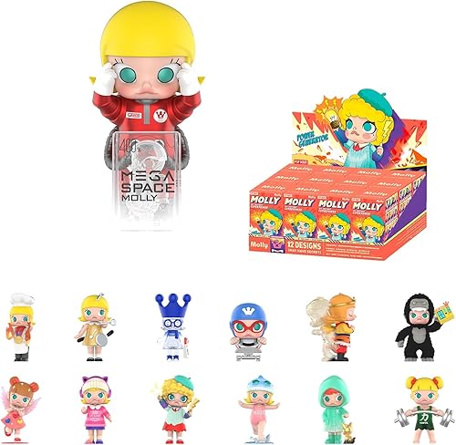 POP MART Molly My Instant Superpower Series - Figuras de caja ciega, juguetes misteriosos de diseño aleatorio para decoración moderna del hogar,