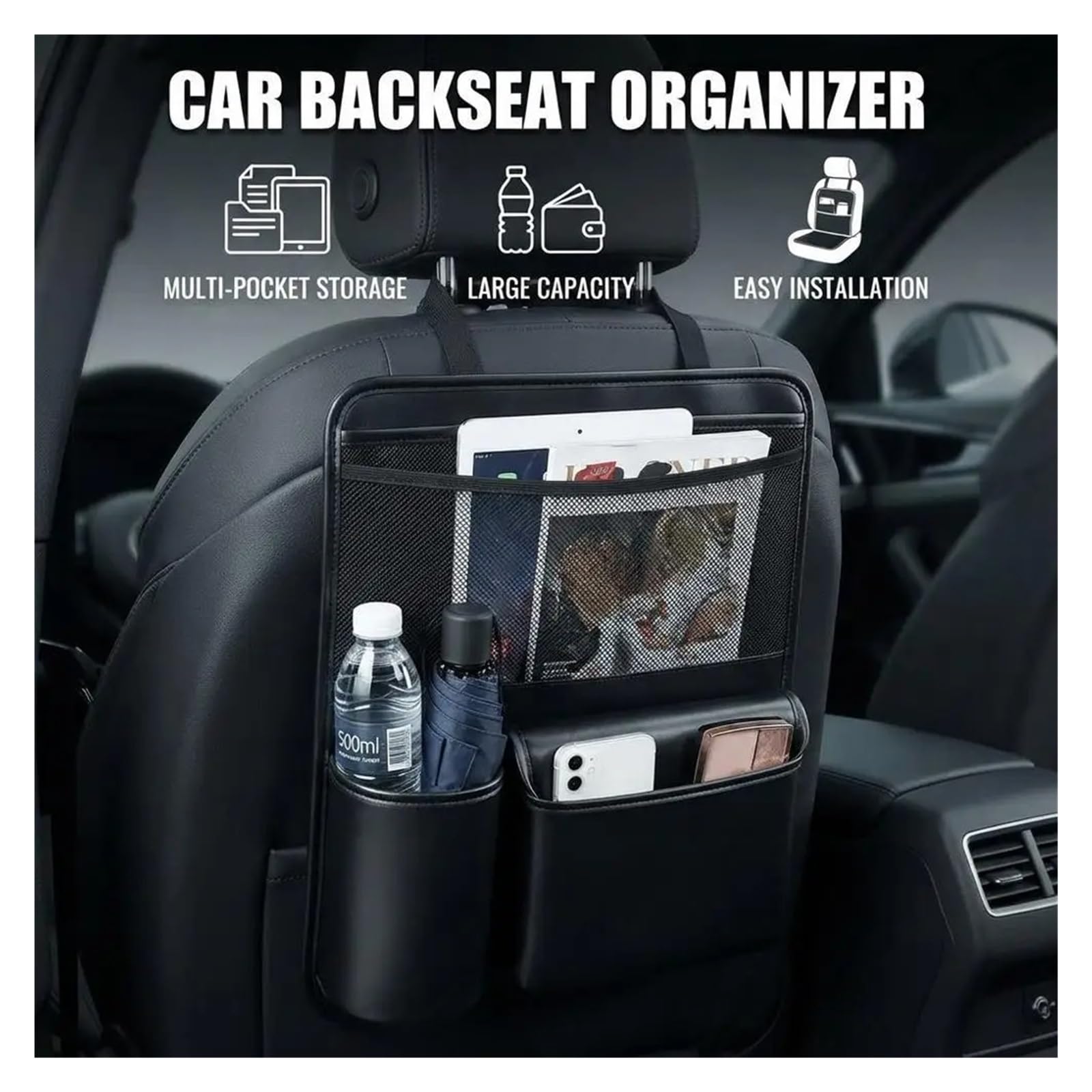 Organizador Respaldo Asiento Coche Respaldo De Asiento Coche Multifuncional