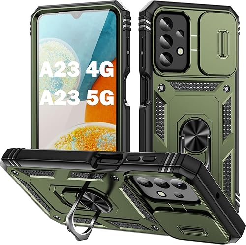 Miniatura 119 de PASNEW Funda para cámara Samsung Galaxy A15 5G, soporte metálico de grado militar, resistente a prueba de golpes, carcasa rígida para Samsung A15