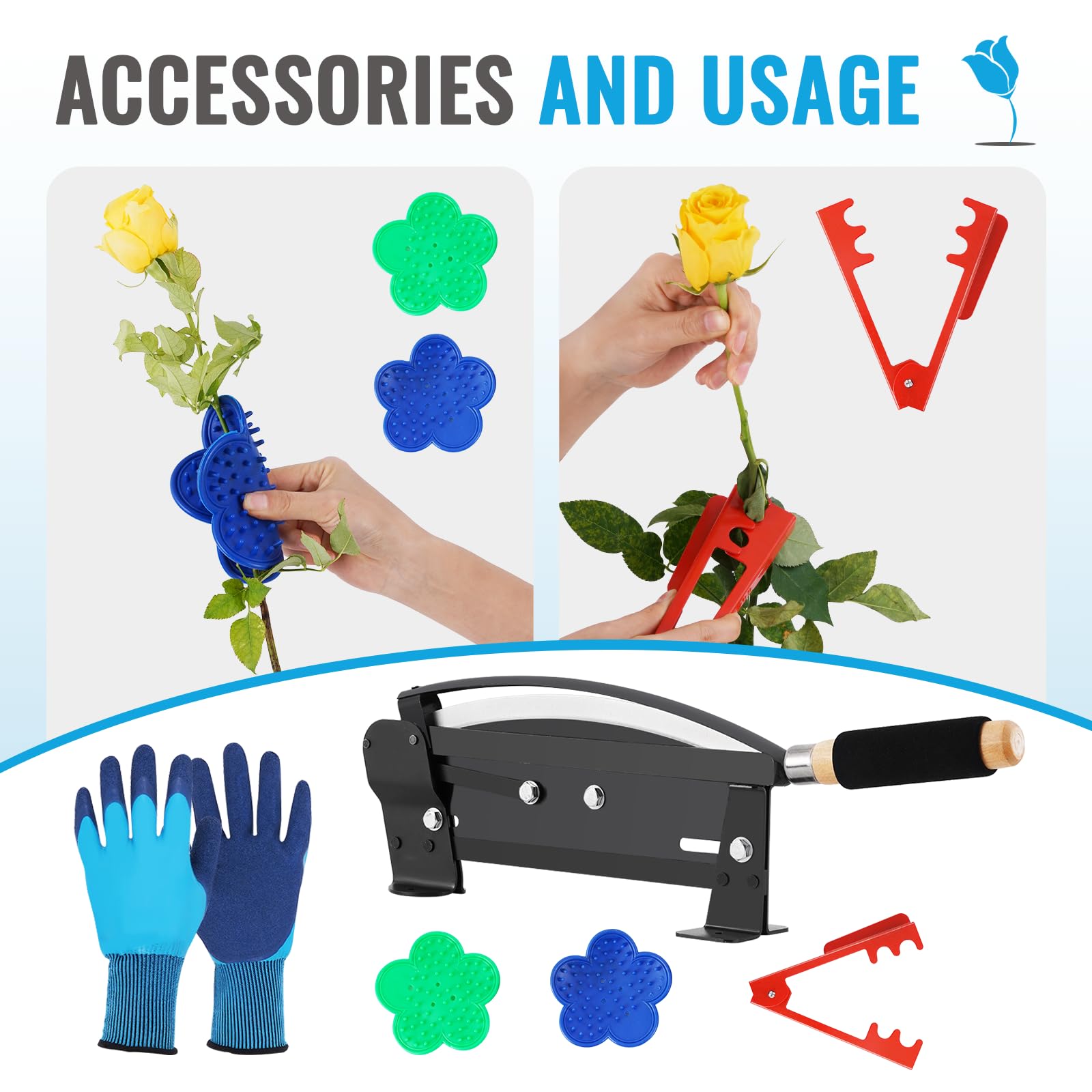 YUCHENGTECH Coupeur de Tiges de Fleurs Professionnel 35.6cm | Coupe-tiges Floraux Robustes Outil de Coupe pour Fleuristes Portable et Durable, Arrangements Floraux et Usage Domestique