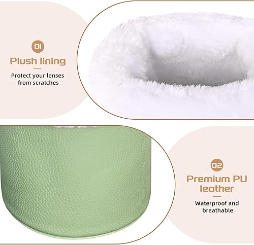 Miniatura 5 de Soporte para lentes con forro de felpa, funda protectora de cuero para gafas, soporte antiarañazos para mesita de noche, escritorio de oficina,