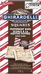 GHIRARDELLI Dark Chocolate Peppermint Bark Squares Bag, 138g; Perfect Chocolate Gift; Stocking stuffers; Christmas Candy; Christmas Chocolate