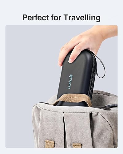 Miniatura 7 de Luxtude Funda para lentes de contacto, gafas y estuche de contacto 2 en 1, carcasa rígida para contactos de viaje con espejo, fundas dobles para