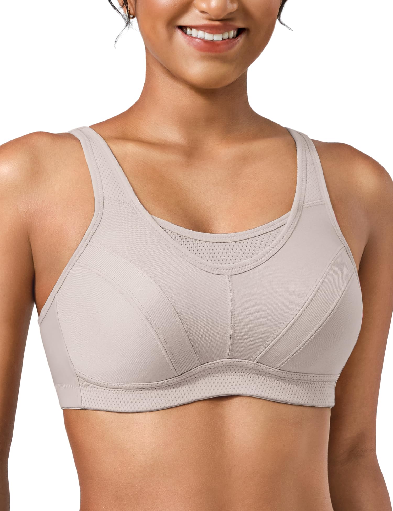 WingsLove Women’s High Impact Comfort Full Support Non Padded Sport Bra — view 11
