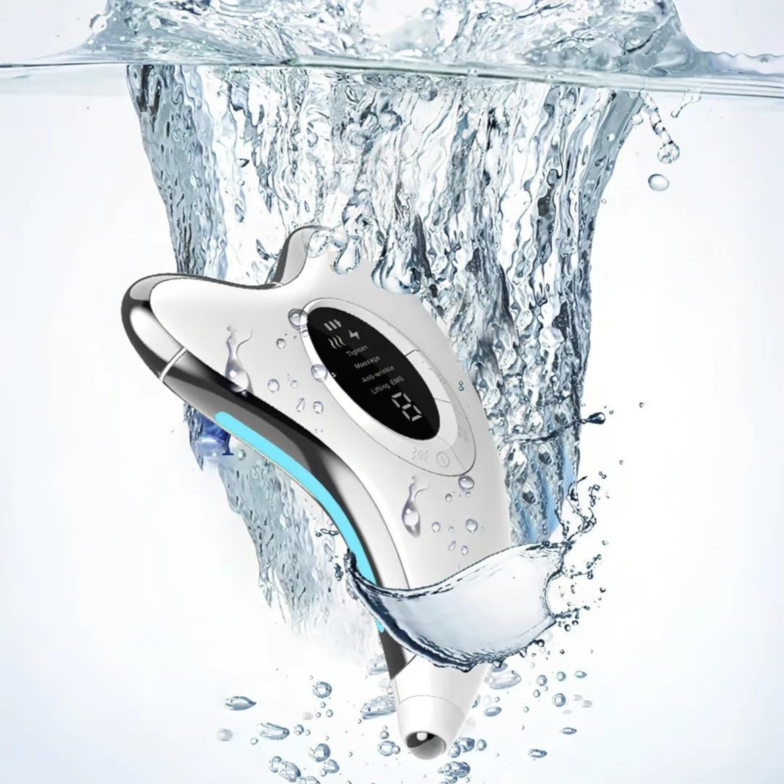 Korons Masajeador Facial,Electric Face Massager with Heat & Vibration,Herramienta De Estiramiento Y Levantamiento De La Piel Antienvejecimiento Para Cara Y Cuello.