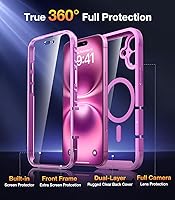 Vista 637 de Diaclara - Funda diseñada para iPhone 15 Plus de 6.7 pulgadas, transparente, cuerpo completo, con protector de pantalla, resistente de protección