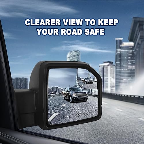 Miniatura 9 de Lqito Espejo lateral derecho del pasajero con cristal eléctrico, sensor de temperatura exterior y plegable manual, se adapta a Ford F150 2015-2020