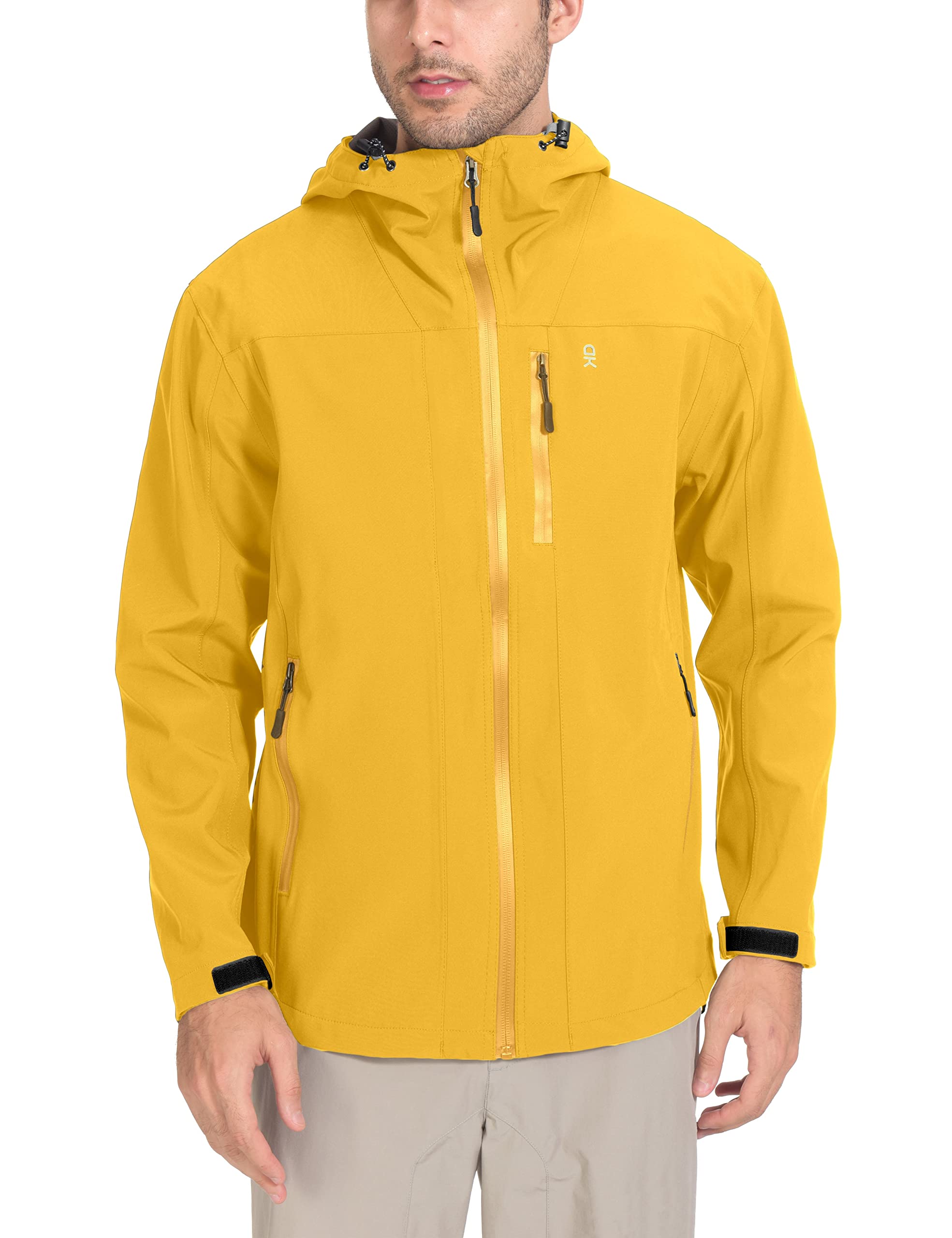 Little Donkey Andy Men's Rain Hiking Jackets Waterproof Windproof Breathable Shell Coats Travel Fishing