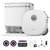 Picture of Eureka J15 Pro Ultra Robot Vacuum and Mop with Self Emptying Base, 16,200 Pa Suction, Flex-Arm Design Mop, Auto Mop Hot Water Washing & Hot Air Drying, Anti-Tangle, AI Obstacle Avoidance, White