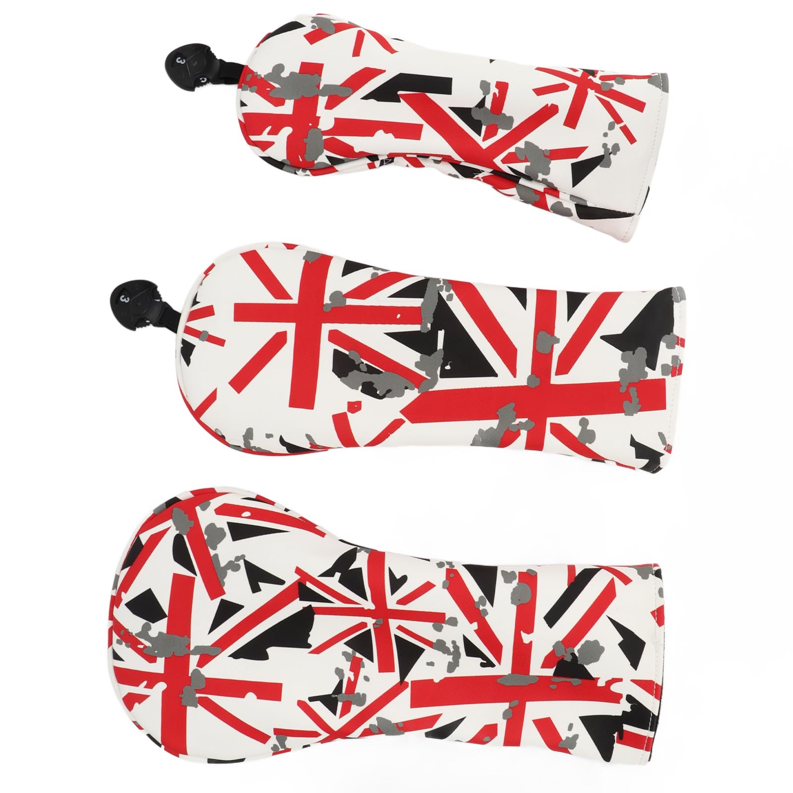 Funda de Cabeza para Club de Golf, Tela Oxford, Bandera británica, Funda para Cabeza de Golf para Amantes de los golfistas, 3 uds.
