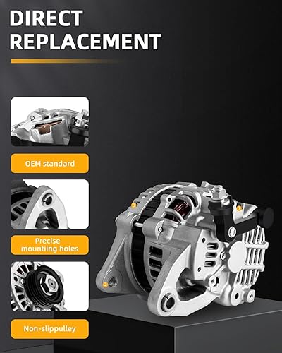 Miniatura 2 de OCPTY Alternadores 13719 AMT0107 A2TB0191 aptos para Mazda Protege 1999-2000 1.8L 2002-2003 1.6L 2001-2003 2.0L Alternadores de repuesto automotrices