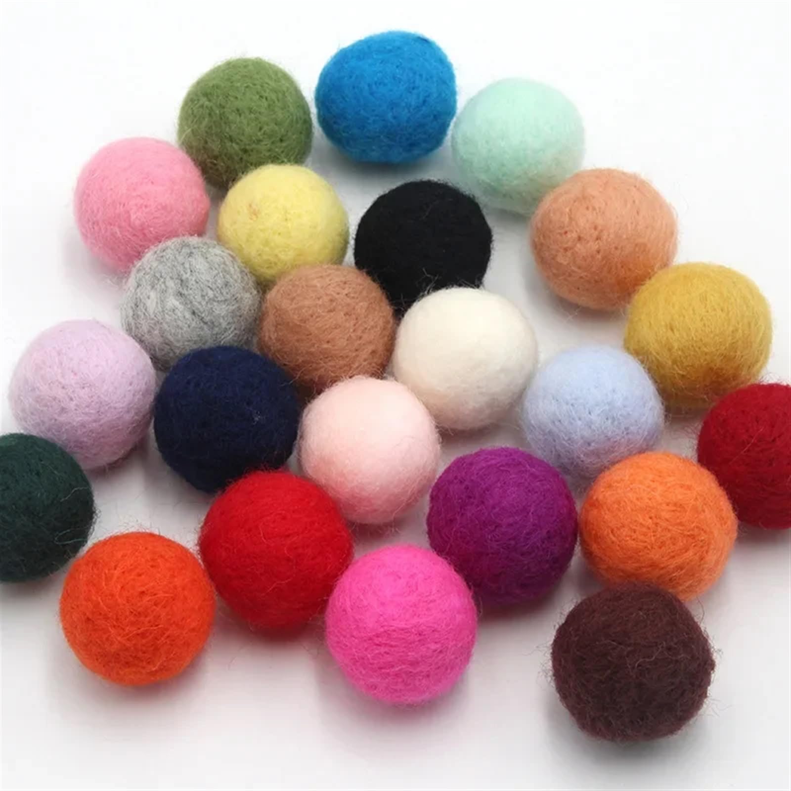 Filzwolle Wollfilz-Bälle, rund, bunt, for Basteln, for DIY-Dekoration, Nähzubehör, 10 Stück/3 cm(Light Blue)