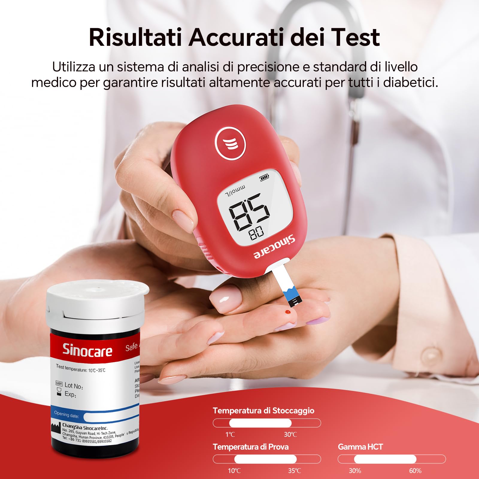 Sinocare Safe AQ Strisce per Glicemia, 50 Pezzi Senza Lancetta, Strisce Reattive Adattabili solo a Safe AQ Smart/AQ Voice/AQ Air Glucometro, [Lancetta non incluso][Glucometro non incluso] (50 Pezzi)