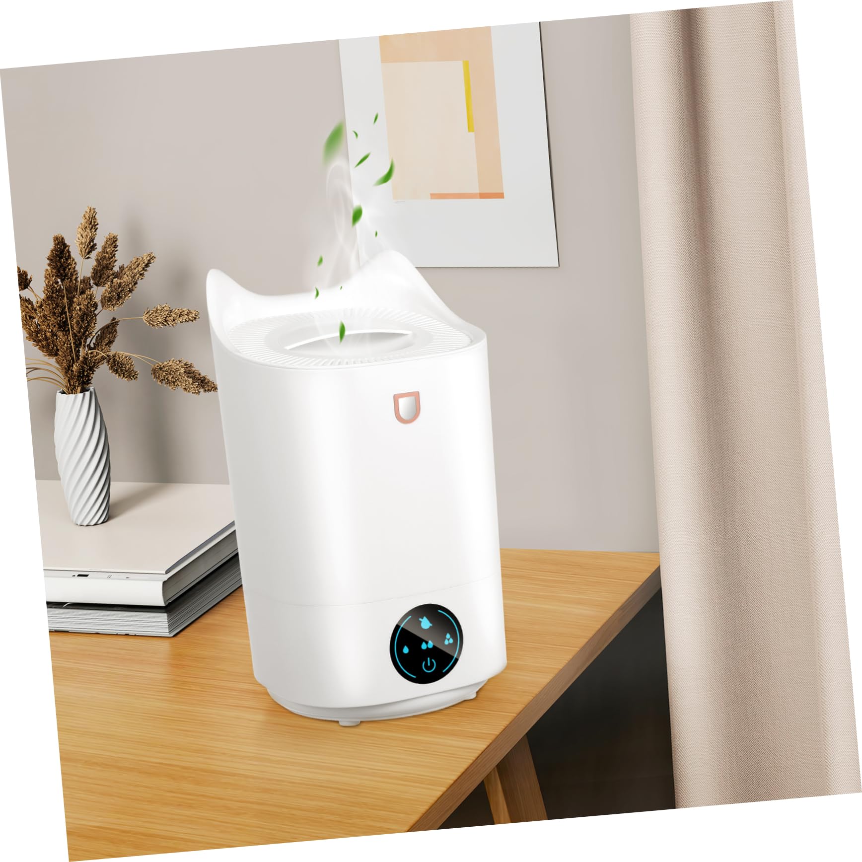 Umidificatore 3.1l Bianco in Plastica per Uso Silenzioso | Camera e Scrivania, Design Minimalista e Pulito, Capacità 3.1l per Impiego Prolungato