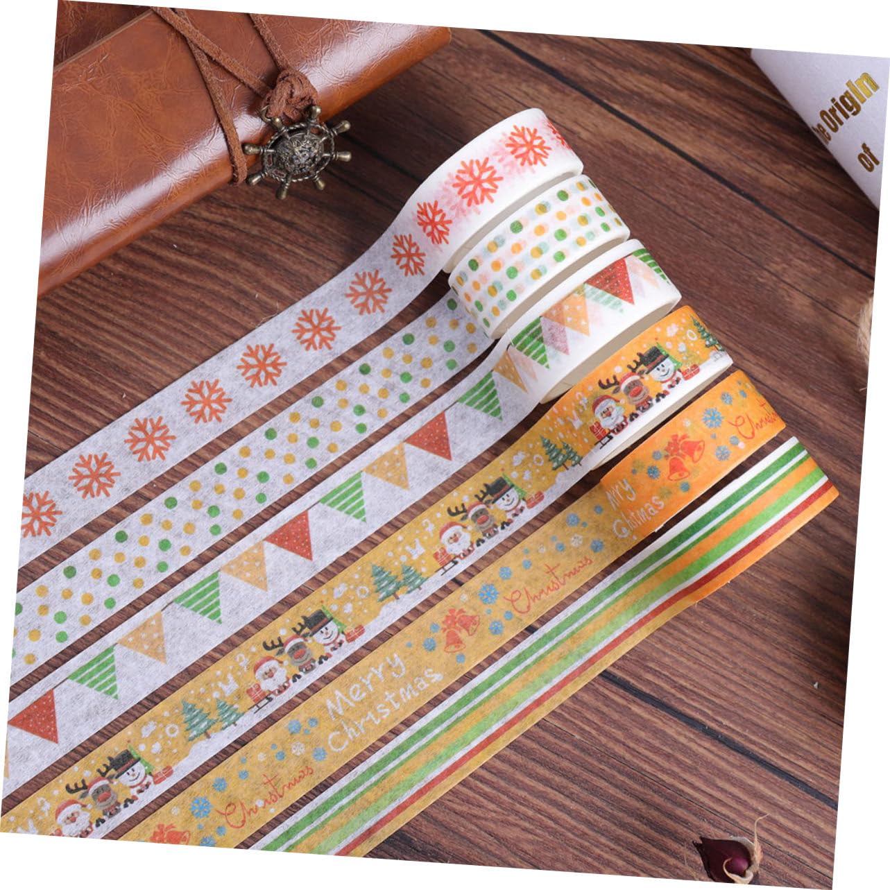 EXCEART 72rollos Cintas Adhesivas Washi De Navidad para Decoración De Scrapbooking y Manualidades Diseño Temático Festivo para Planificadores y Embalaje De
